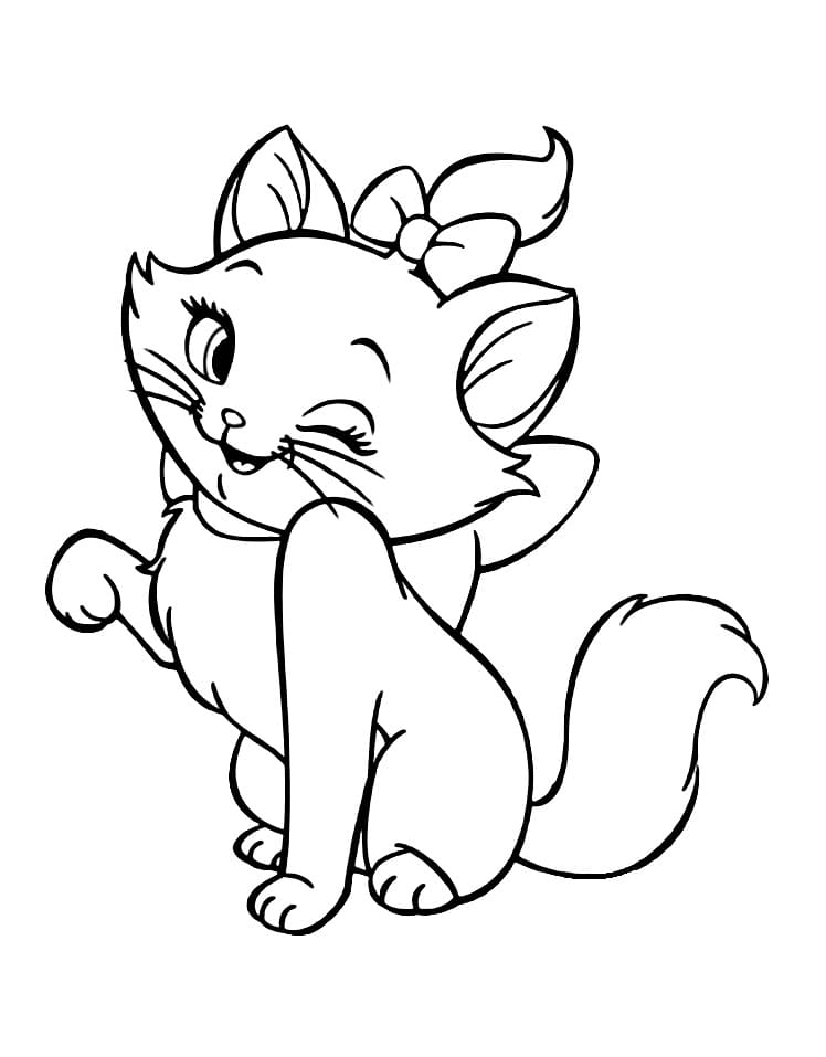 Brinde Gata Marie  Marie cat, Disney drawings, Cat coloring page