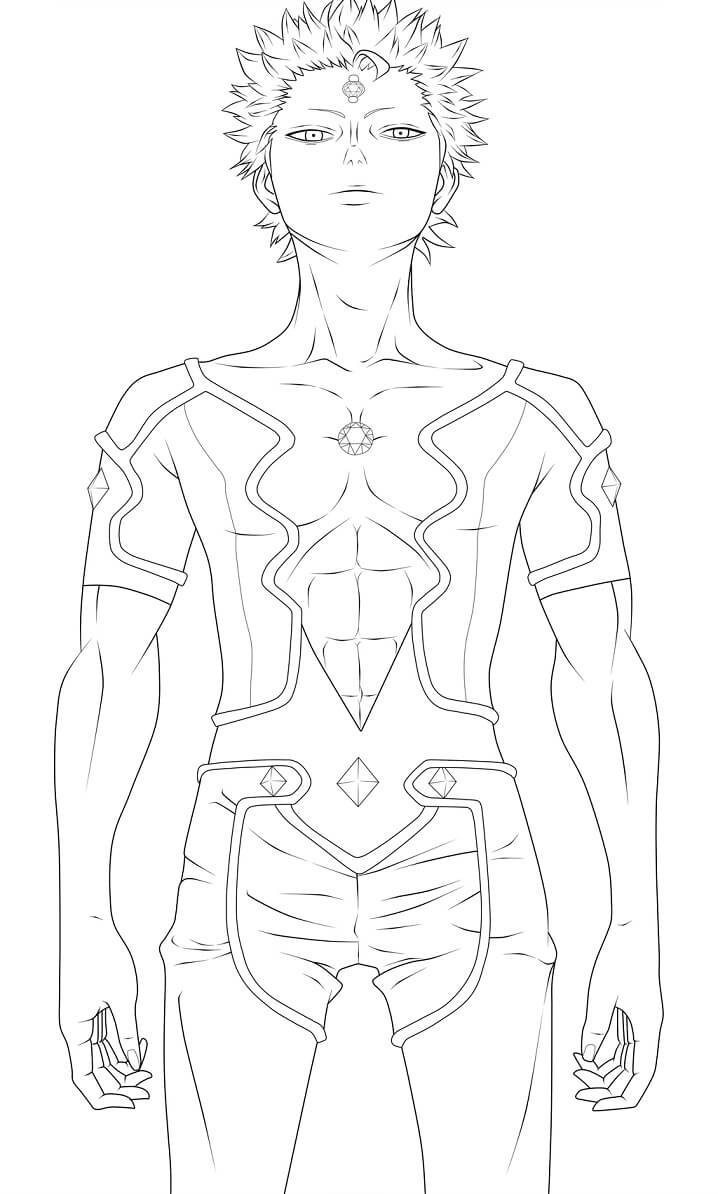Mars from Black Clover Coloring Page   Free Printable Coloring ...