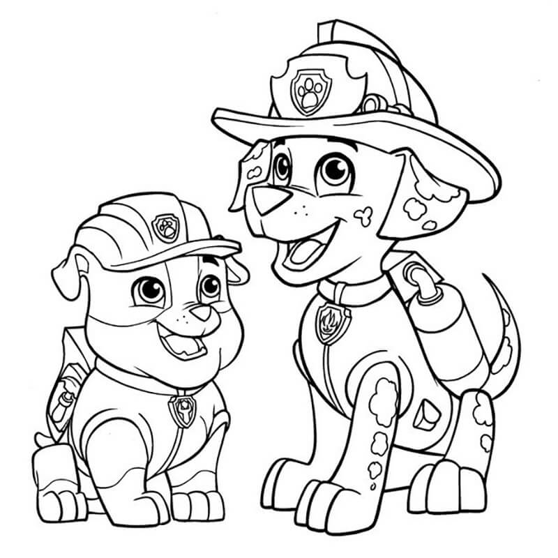 Marshall Paw Patrol 2 Coloring Page Free Printable Coloring Pages for