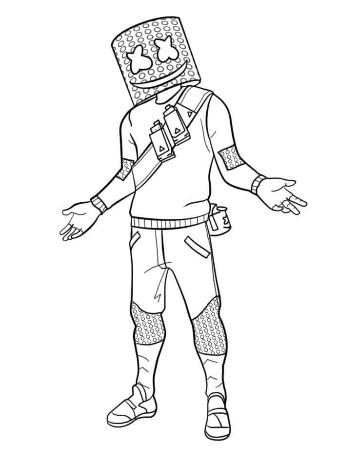 Marshmello Fortnite Coloring Pages - Free Printable Coloring Pages for Kids