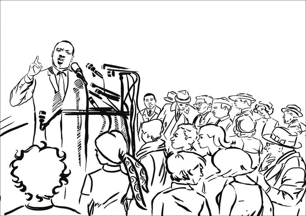 Martin Luther King Jr 9 Coloring Page - Free Printable Coloring Pages ...