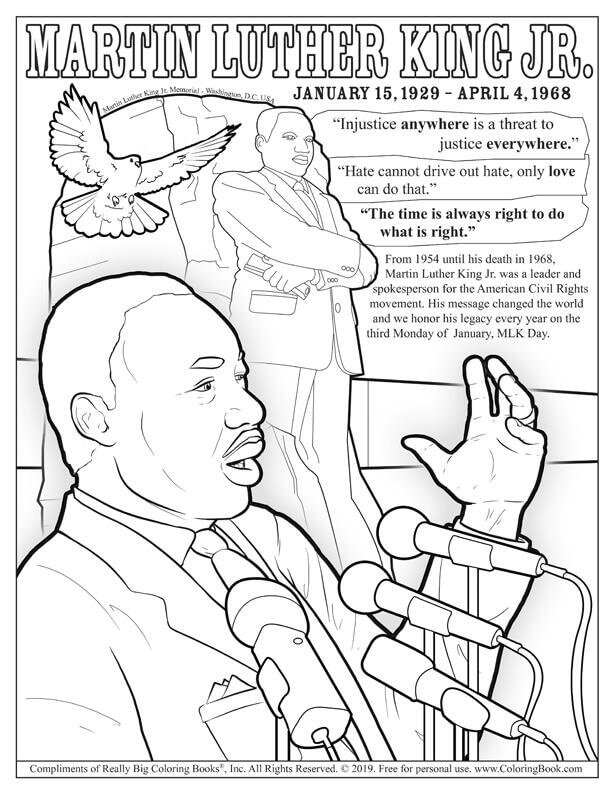 Martin Luther King Jr Coloring Page Free Printable Coloring Pages For Kids