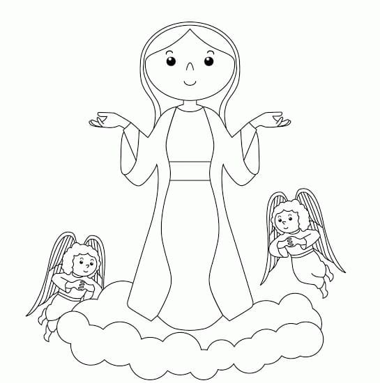 Mary, Mother of Jesus with Angels