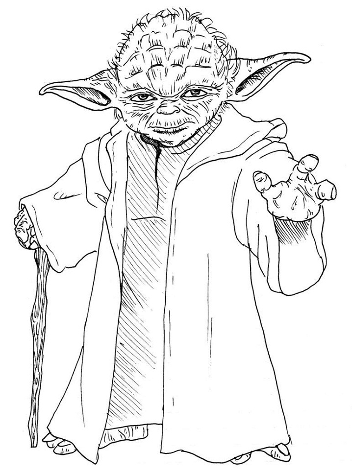 Master Yoda From Star Wars Coloring Page Free Printable Coloring Pages For Kids