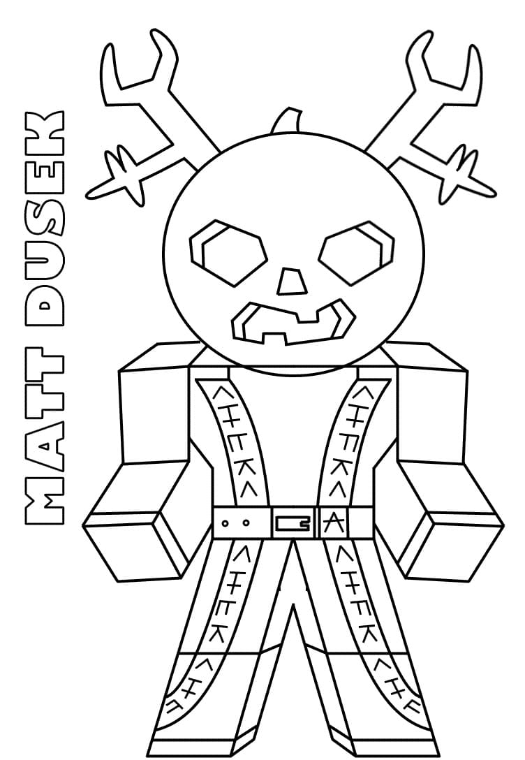 Noob Fight Render from Roblox coloring page