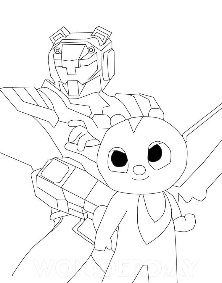 Coloring description : Download Printable Max from Miniforce Coloring Page.