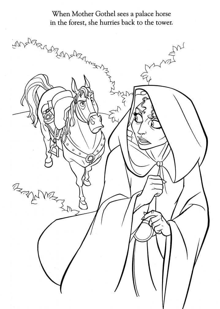 Mother Gothel Coloring Pages.