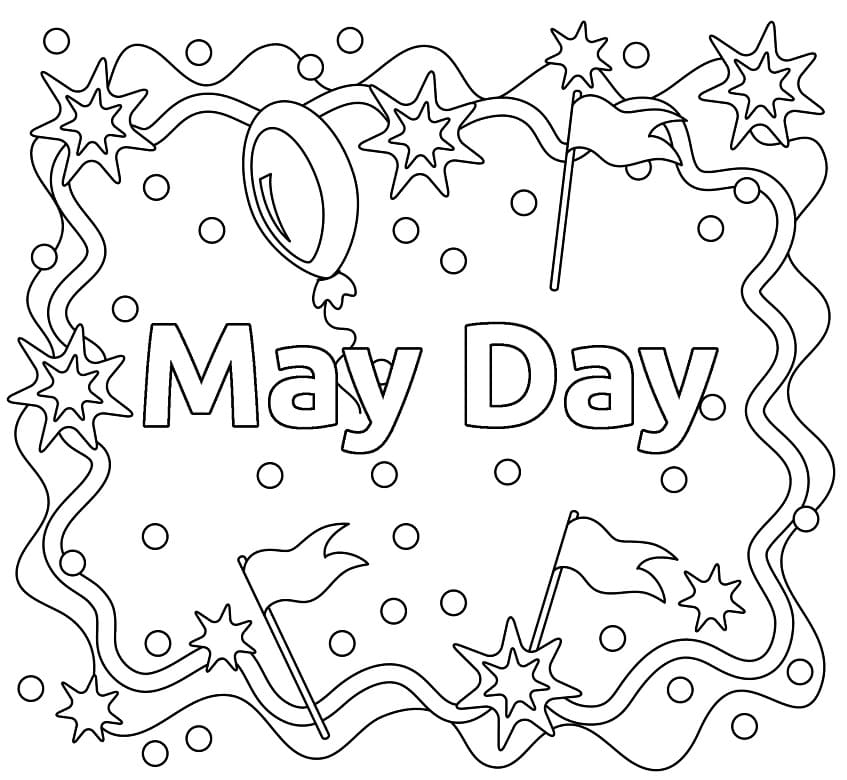 may day coloring pages