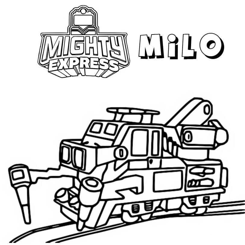 Mechanic Milo from Mighty Express Coloring Page - Free Printable
