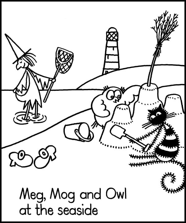 Meg and Mog Coloring Pages.