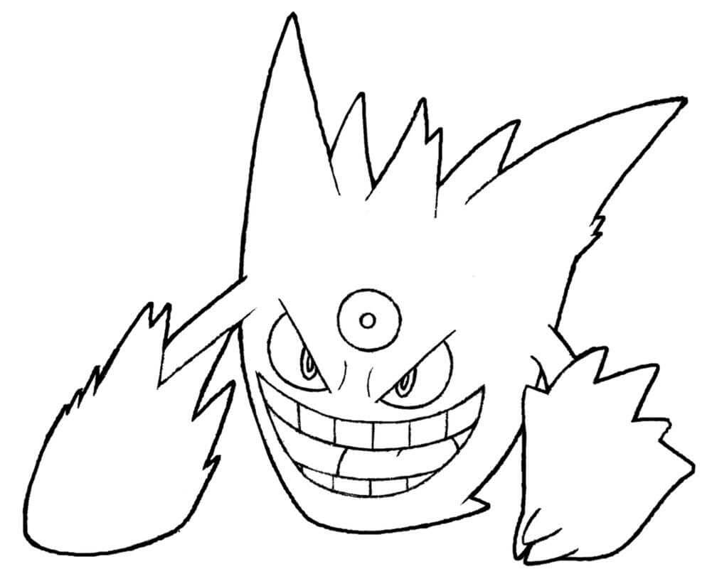 garganacl coloring pages for children pokemon