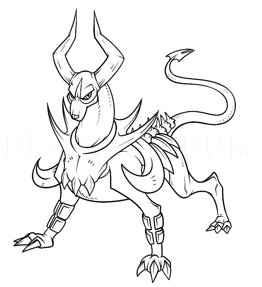 Mega Houndoom Pokemon Coloring Page - Free Printable Coloring Pages for ...