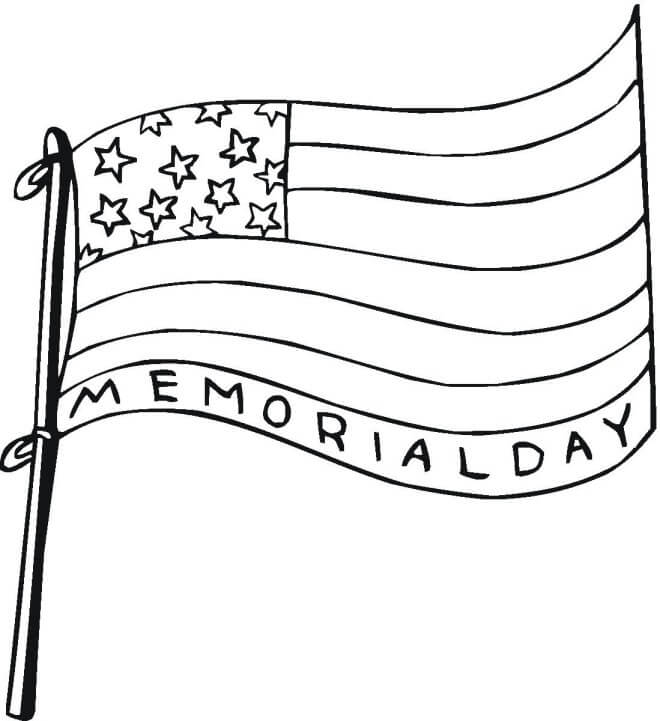 Memorial Day Flag Coloring Page Free Printable Coloring Pages For Kids