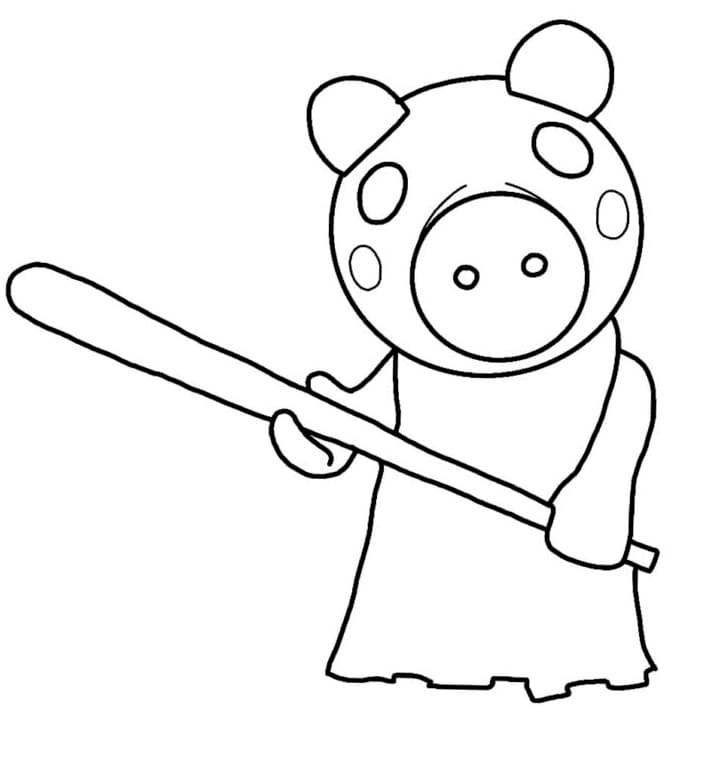 Memory Piggy Roblox Coloring Page - Free Printable Coloring Pages for Kids