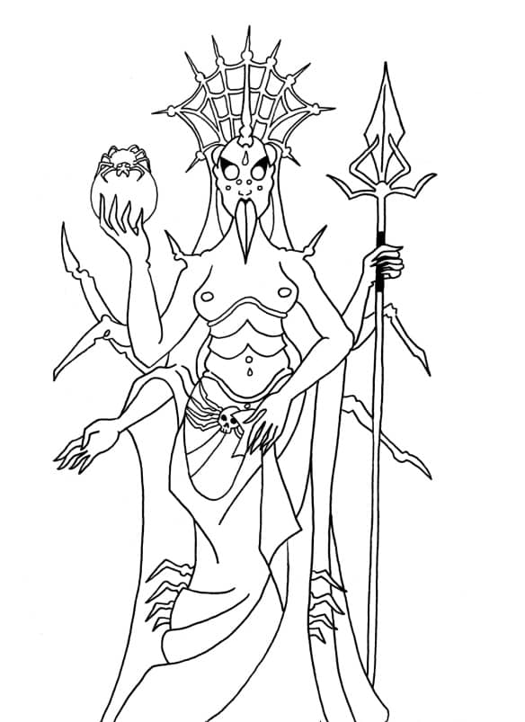 Mephala Skyrim Coloring Page - Free Printable Coloring Pages for Kids