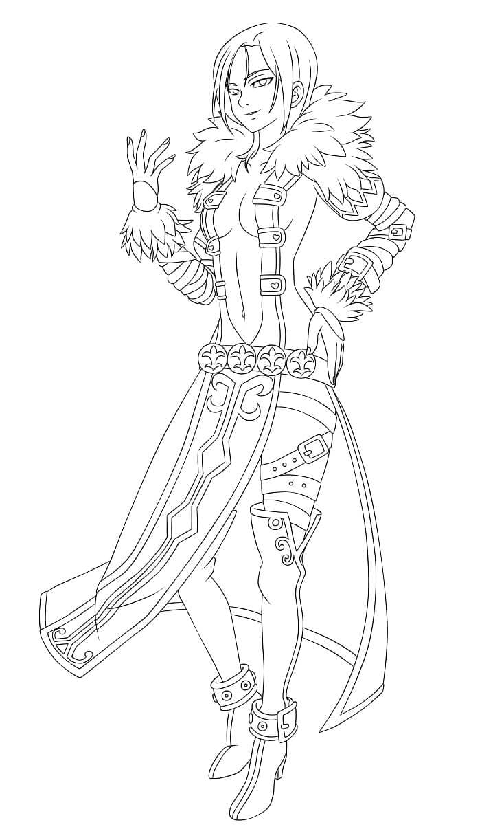 Escanor from The Seven Deadly Sins Coloring Page - Free Printable