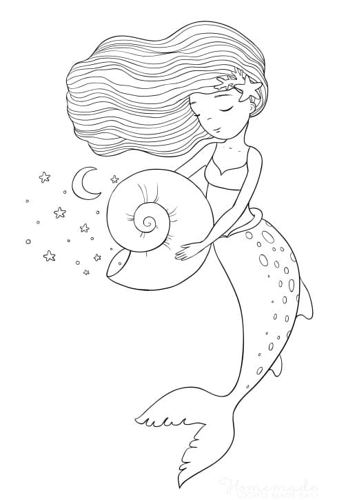 Free Printable Mermaid Coloring Page Free Printable Coloring Pages