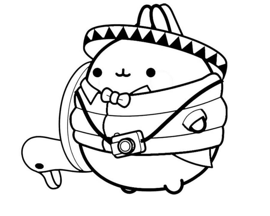Mexican Molang Coloring Page - Free Printable Coloring Pages for Kids