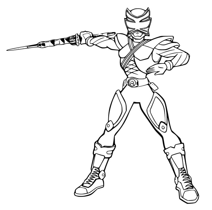 Mia Watanabe Pink Ranger Coloring Page - Free Printable Coloring Pages