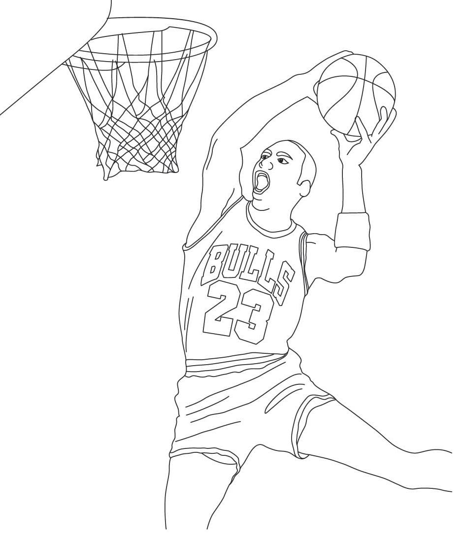 Awesome Michael Jordan Coloring Page Free Printable Coloring Pages