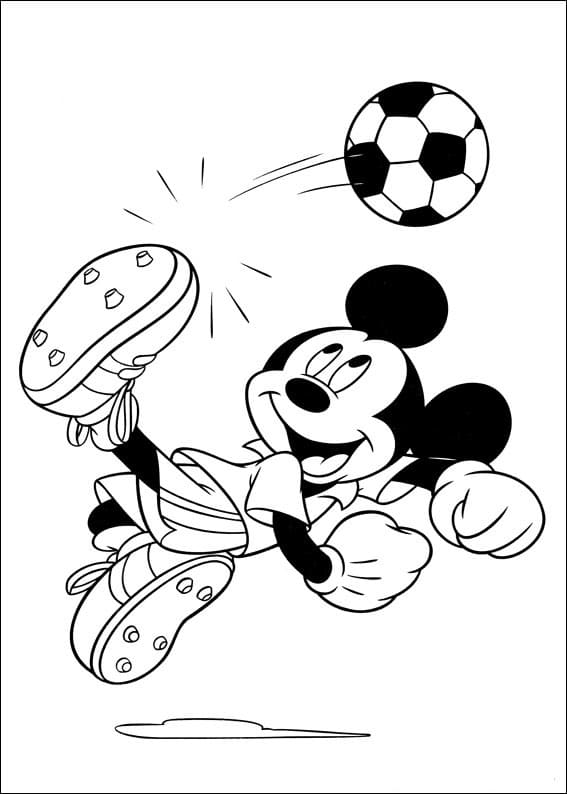 Mickey Mouse Playing Soccer