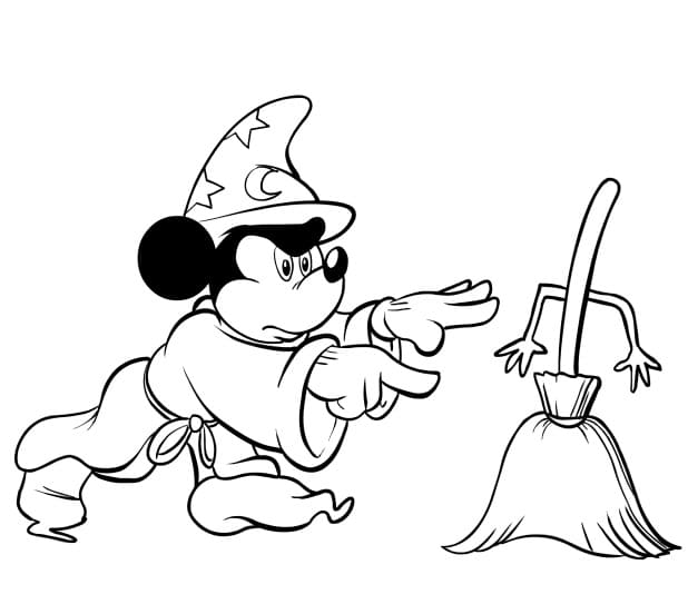 Mickey Mouse with Magic Broom