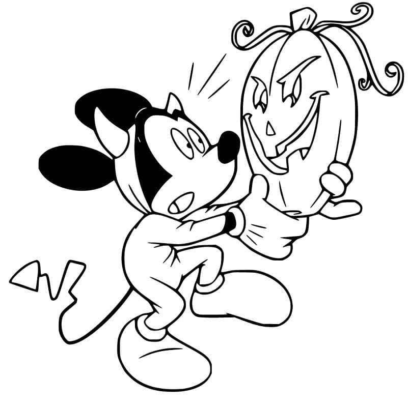 Mickey and Jack-o'-latern