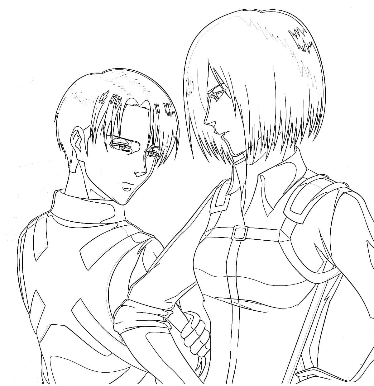 Attack On Titan Mikasa Coloring Pages