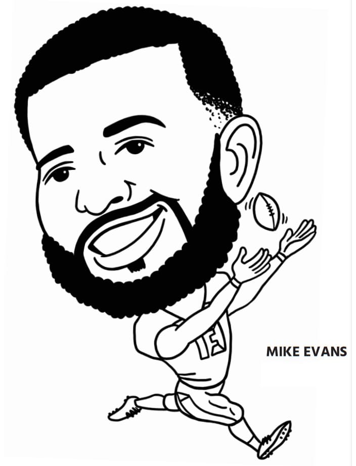 Mike Evans Coloring Page - Free Printable Coloring Pages for Kids
