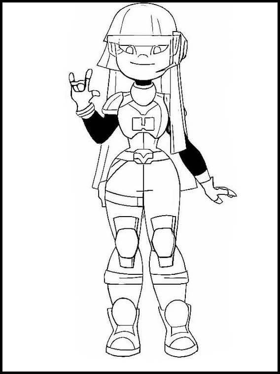 Miko Kubota from Glitch Techs Coloring Page - Free Printable Coloring