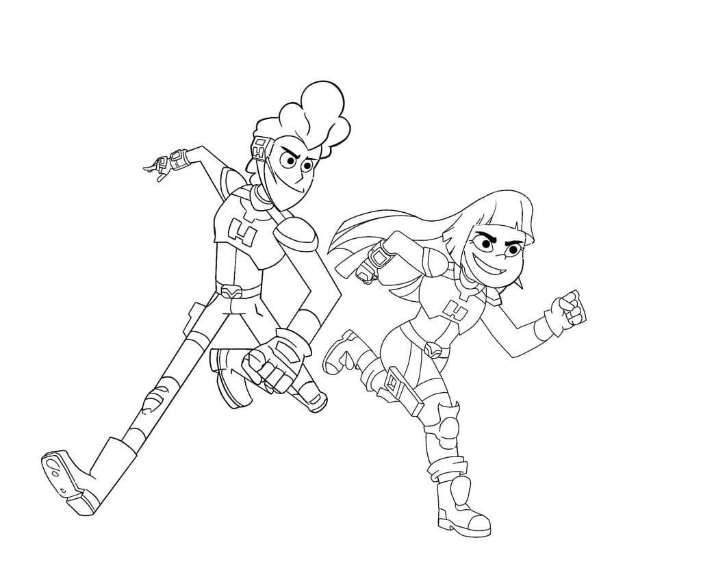 Glitch Techs Characters Coloring Page - Free Printable Coloring Pages