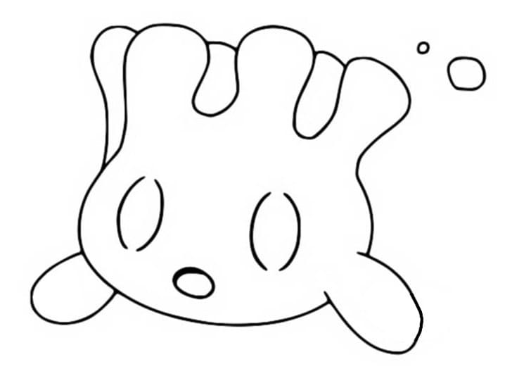 milcery coloring page in black and white pokemon