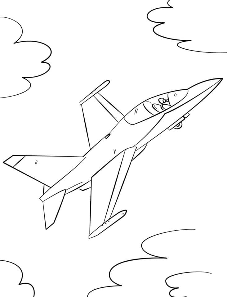 Drawing and Coloring Fighter Jet for Kids - Aircraft Color Pages For  Children - YouTube
