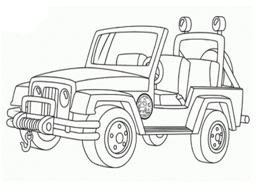 Military Jeep Coloring Page   Free Printable Coloring Pages for Kids