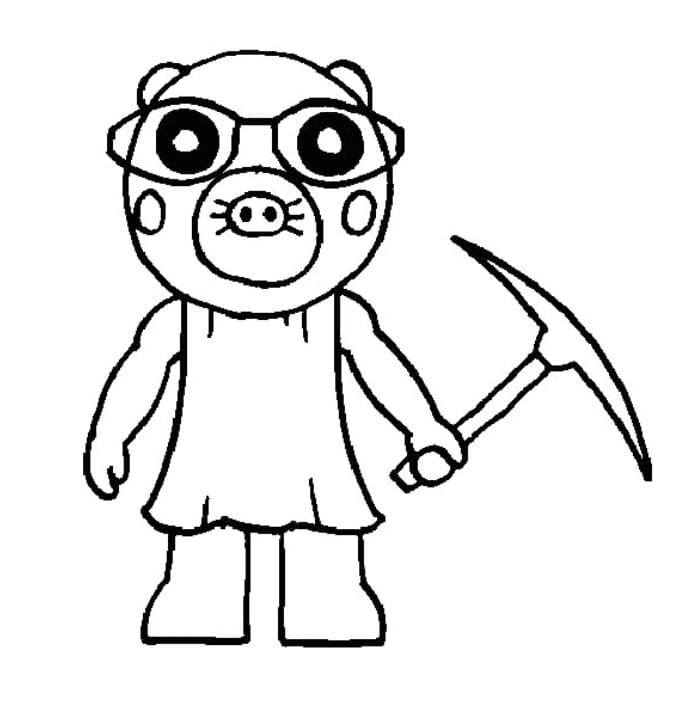 Piggy Roblox Zizzy Coloring Pages.