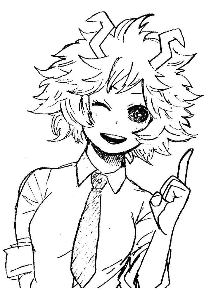 Mina Ashido 1 Coloring Page - Free Printable Coloring Pages for Kids