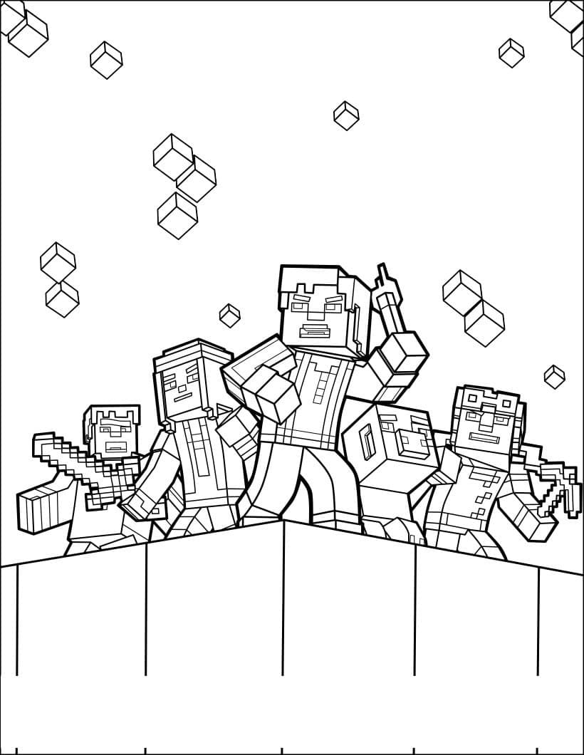 Wither storm Minecraft Coloring Page for Kids - Free Minecraft