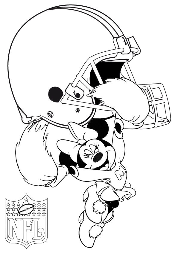 Coloring description : Download Printable Minnie Mouse Cleveland Browns Col...