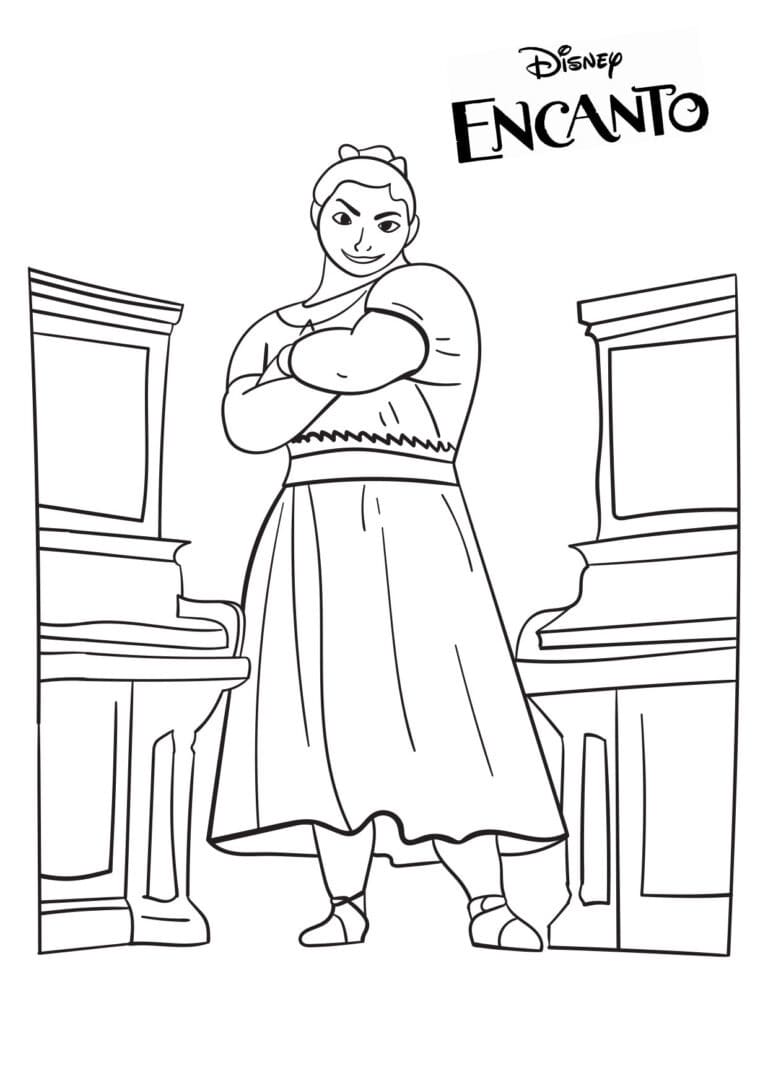 Mirabel’s Sister from Encanto Coloring Page   Free ...