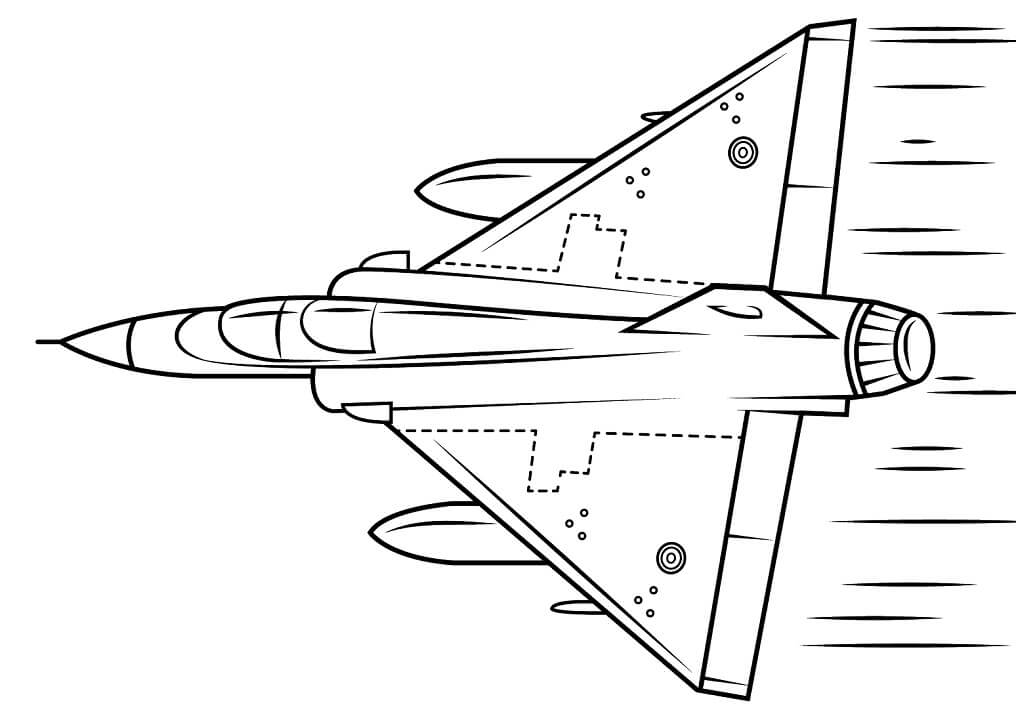 Tô màu máy bay chiến đấu 2 - Trang Tô Màu Cho Bé