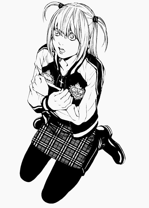 Misa Amane from Death Note 2 Coloring Page - Free Printable Coloring Pages  for Kids