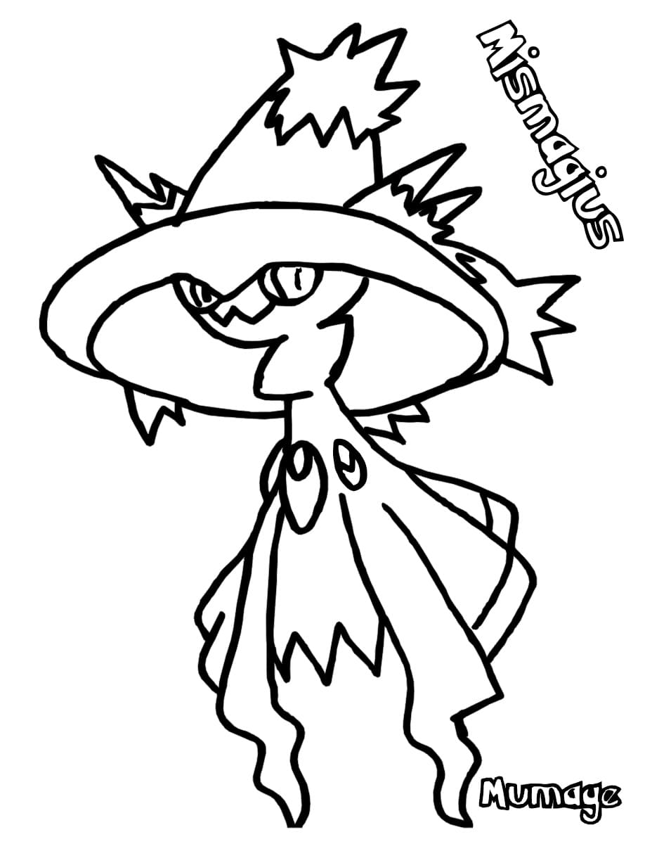 Desenhos para colorir de desenho do pokémon mismagius para colorir