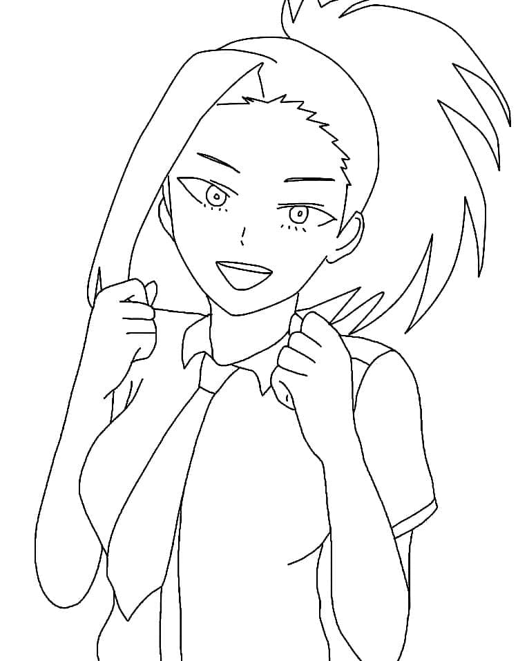 Momo Yaoyorozu Coloring Pages