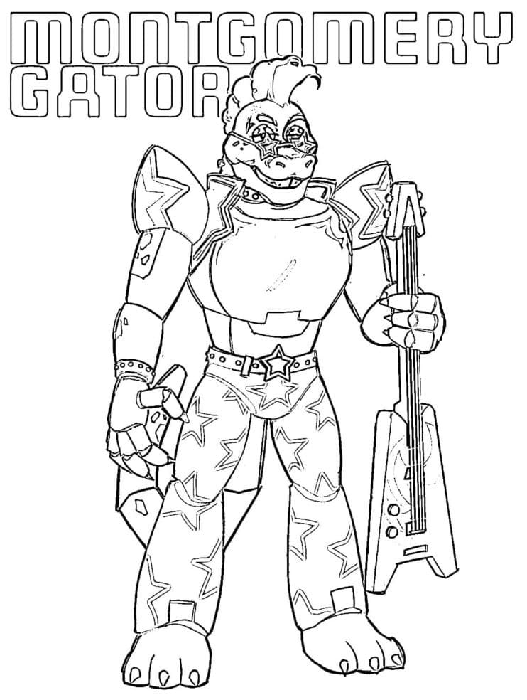 Monty Gator Coloring Page Coloring Pages