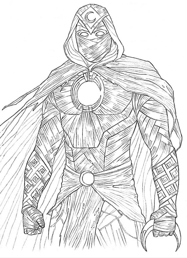 Moon Knight Free Coloring Page Knight Coloring Page P - vrogue.co