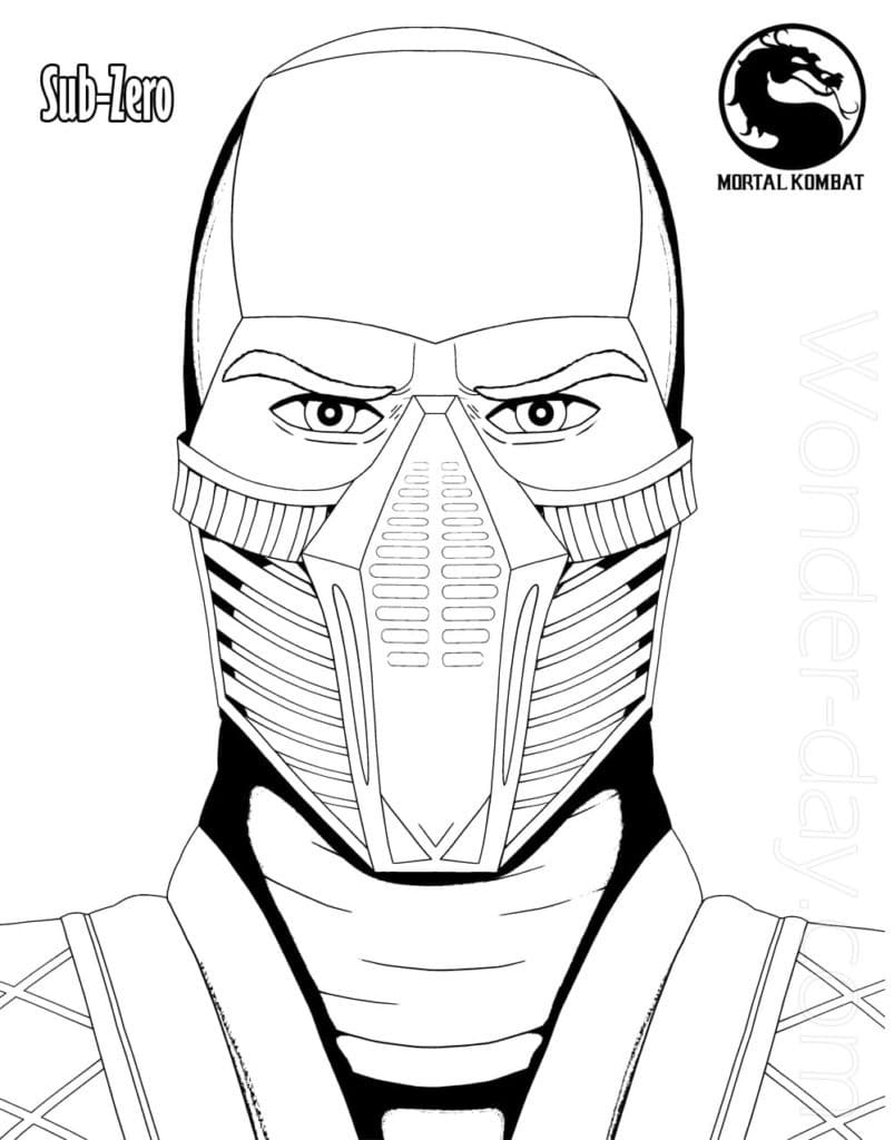 Mortal Kombat Sub Zero 4 Coloring Page Free Printable Coloring Pages For Kids