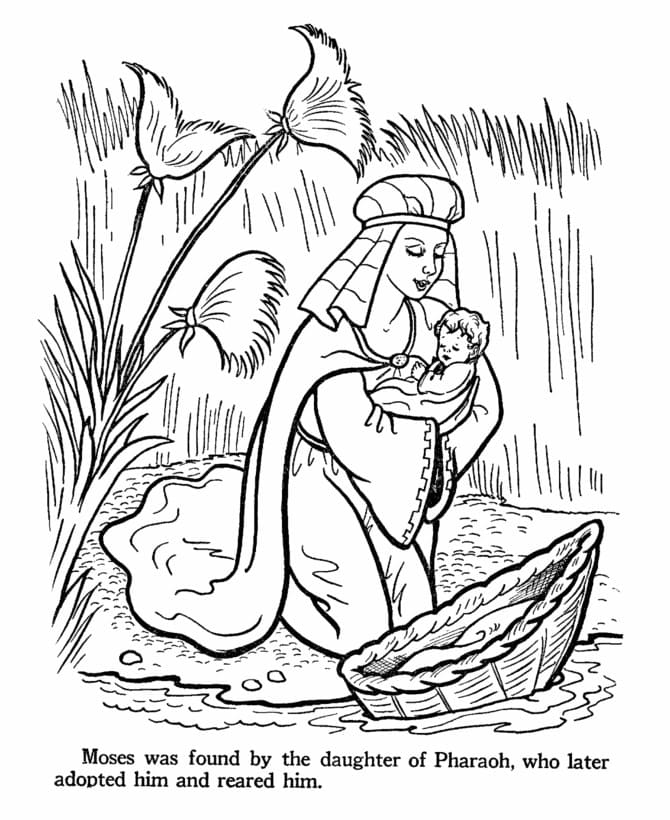 Free Moses Coloring Pages For Kids
