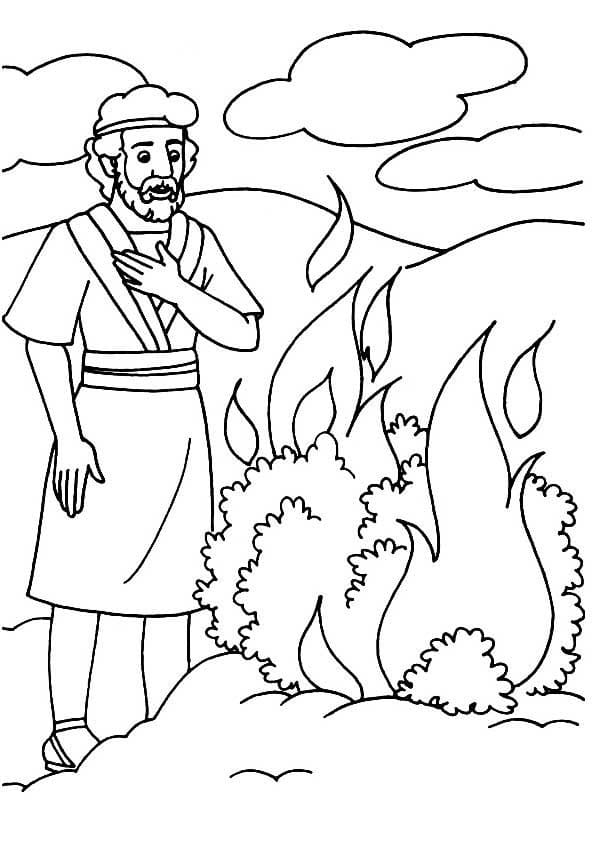Burning Bush Coloring Pages - Free Printable Coloring Pages for Kids
