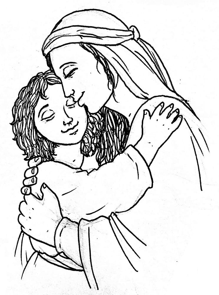 Print Mary, Mother of Jesus Coloring Page - Free Printable Coloring ...
