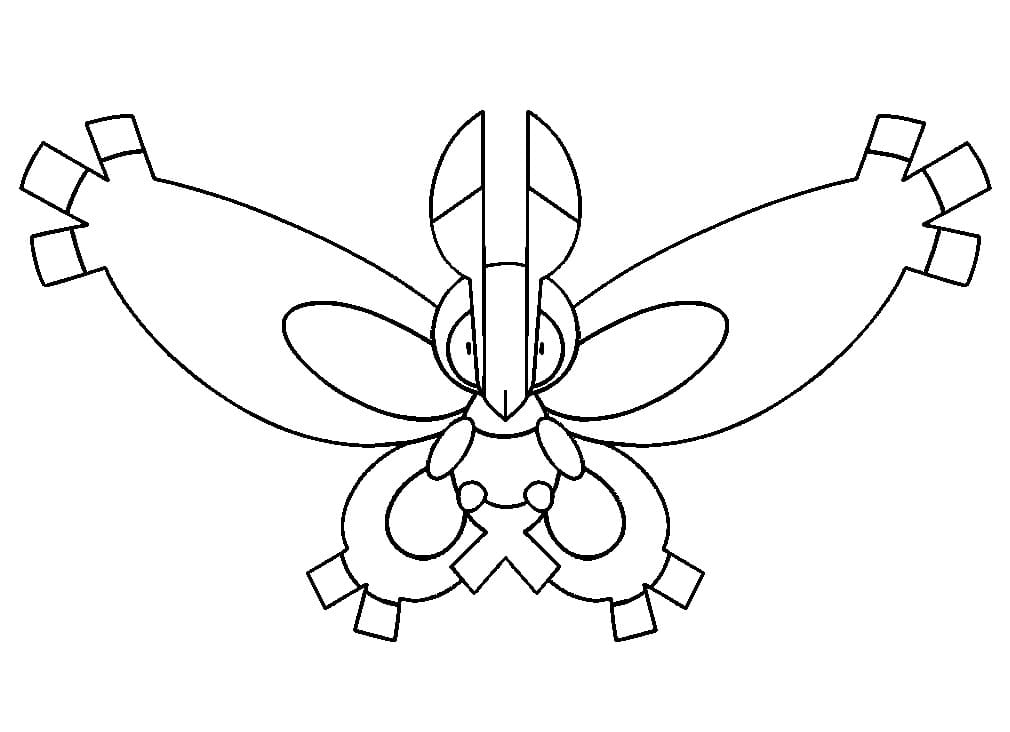 mothim coloring page online pokemon